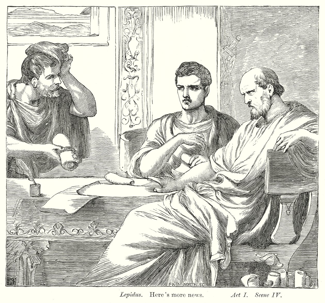 Antonio e Cleopatra (incisione) da Henry Courtney (after) Selous