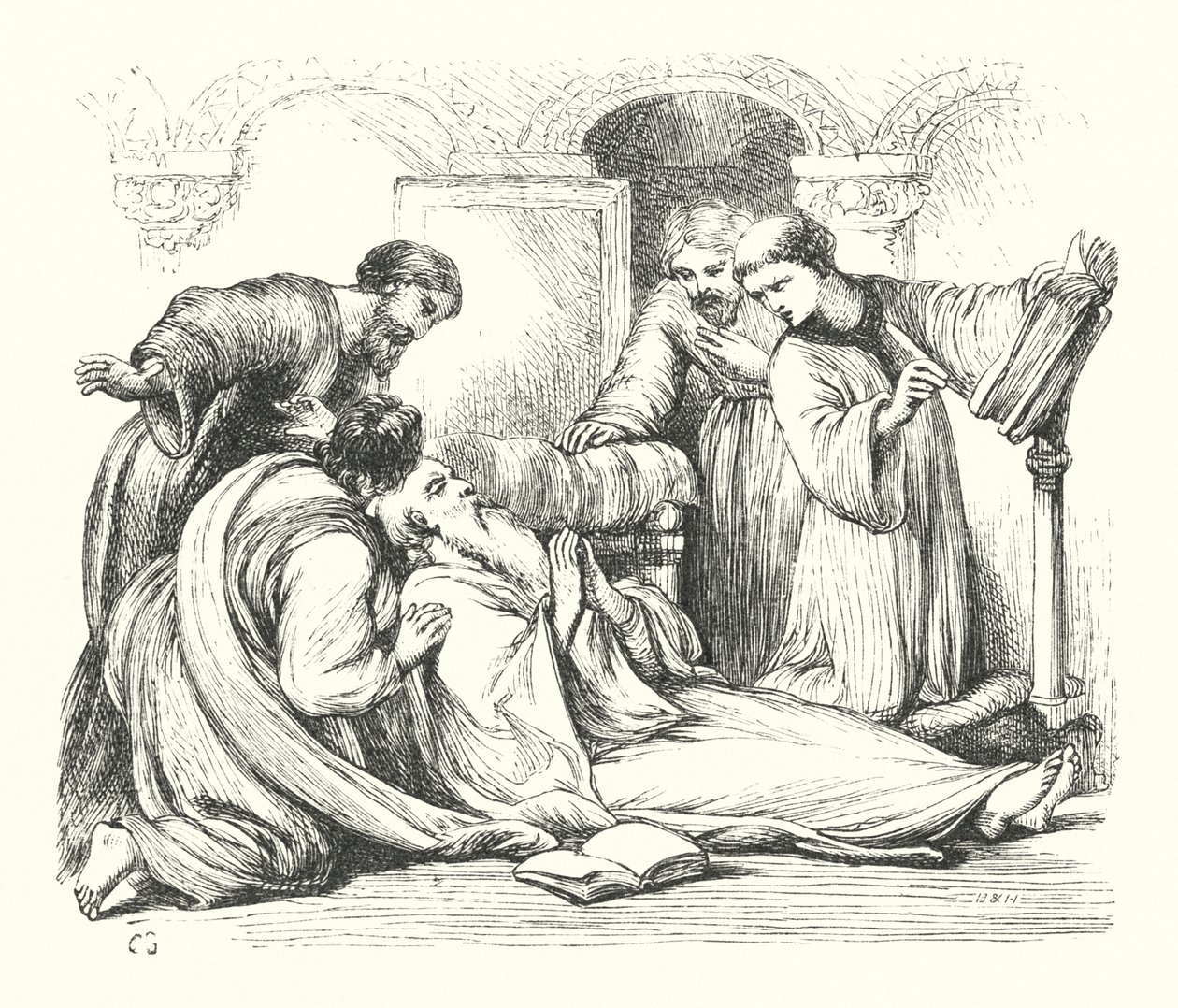 Morte del Venerabile Beda da Henry Courtney (after) Selous