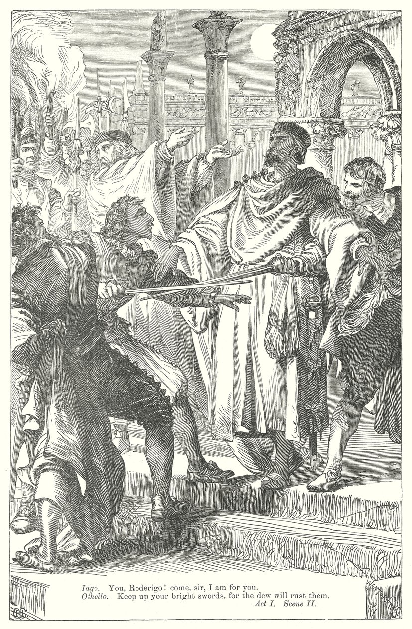 Otello (incisione) da Henry Courtney (after) Selous