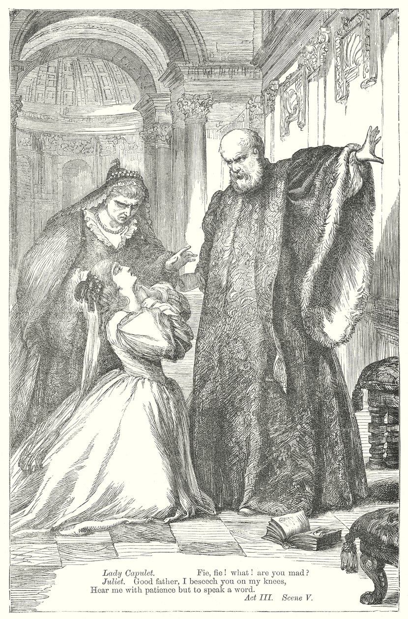 Romeo e Giulietta (incisione) da Henry Courtney (after) Selous