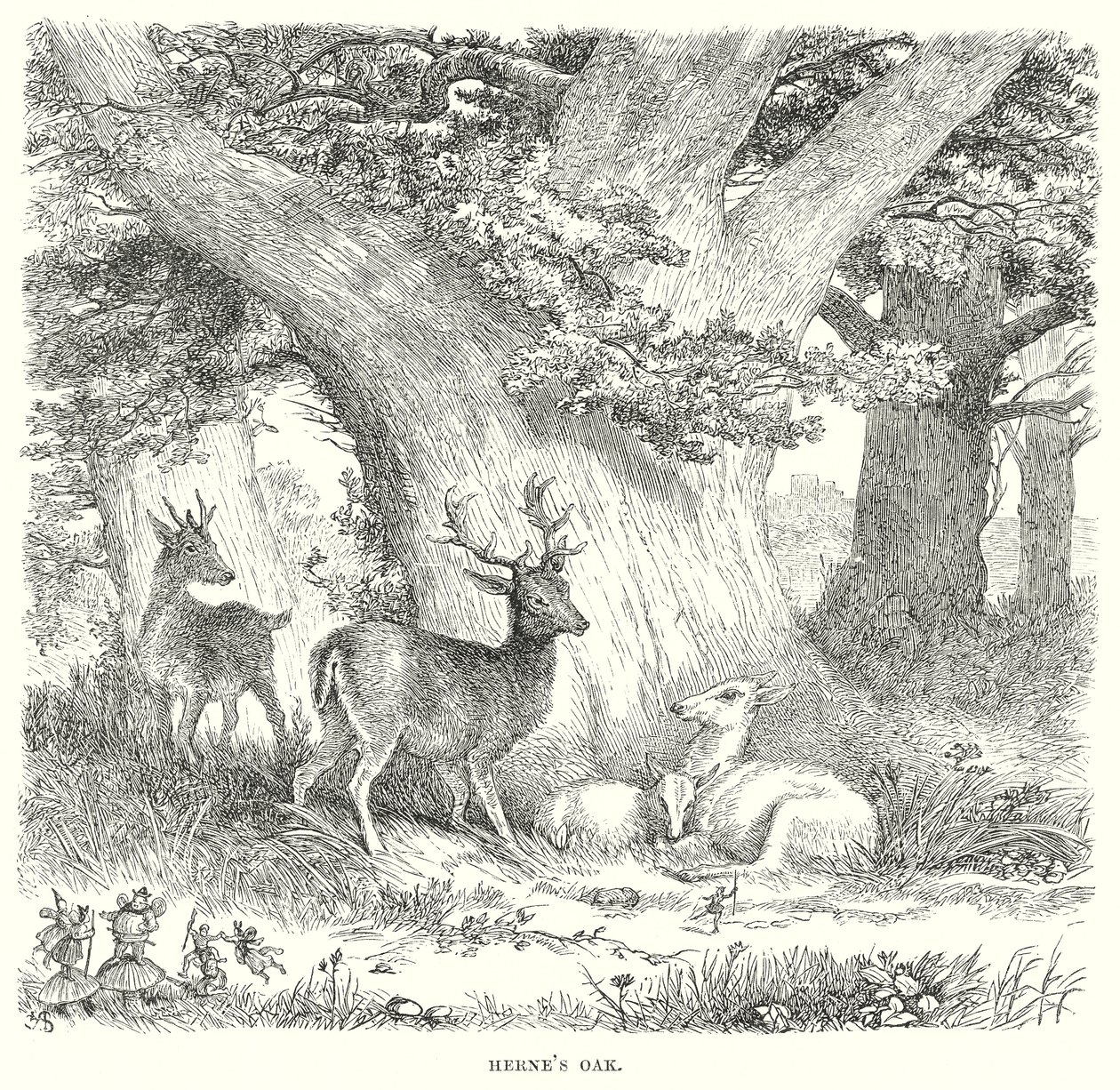 Le allegre comari di Windsor (incisione) da Henry Courtney (after) Selous