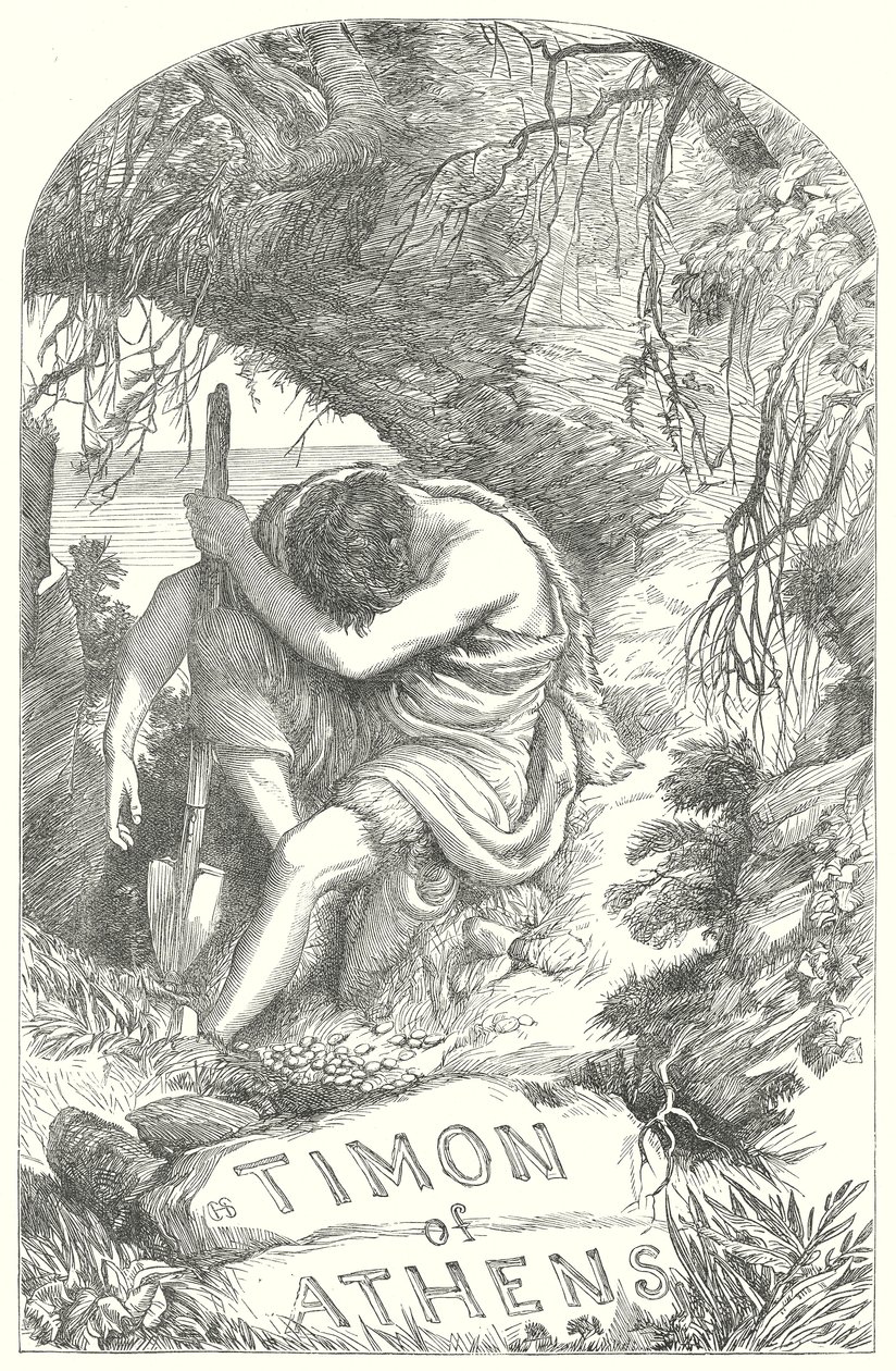 Timone di Atene (incisione) da Henry Courtney (after) Selous