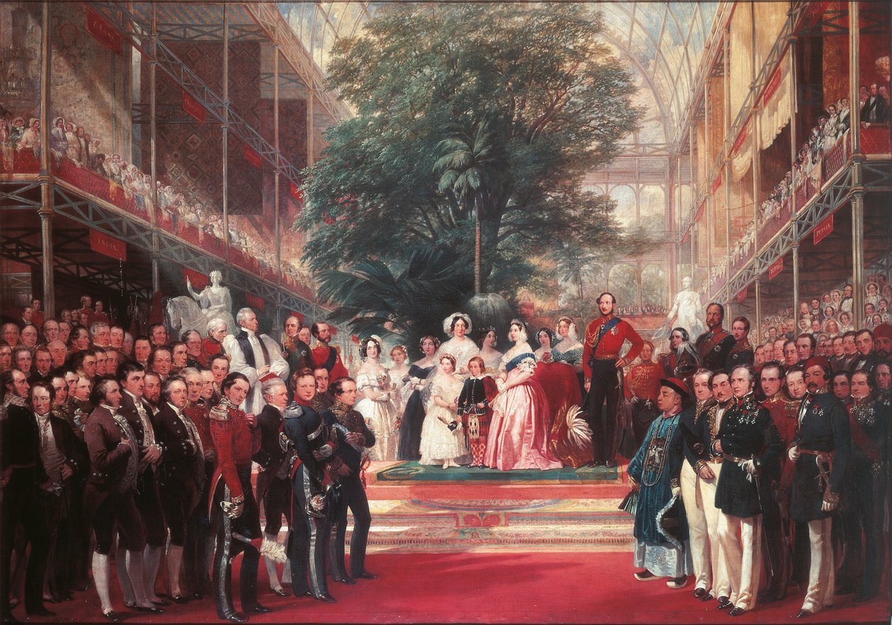 La regina Vittoria inaugura la Grande Esposizione a Hyde Park da Henry Courtney Selous