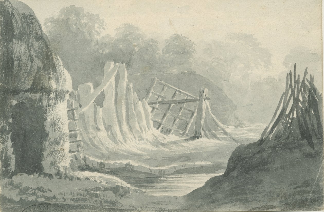 Lichfield - Edial: disegno a seppia, nd [1788-1855] da Henry Curzon Allport