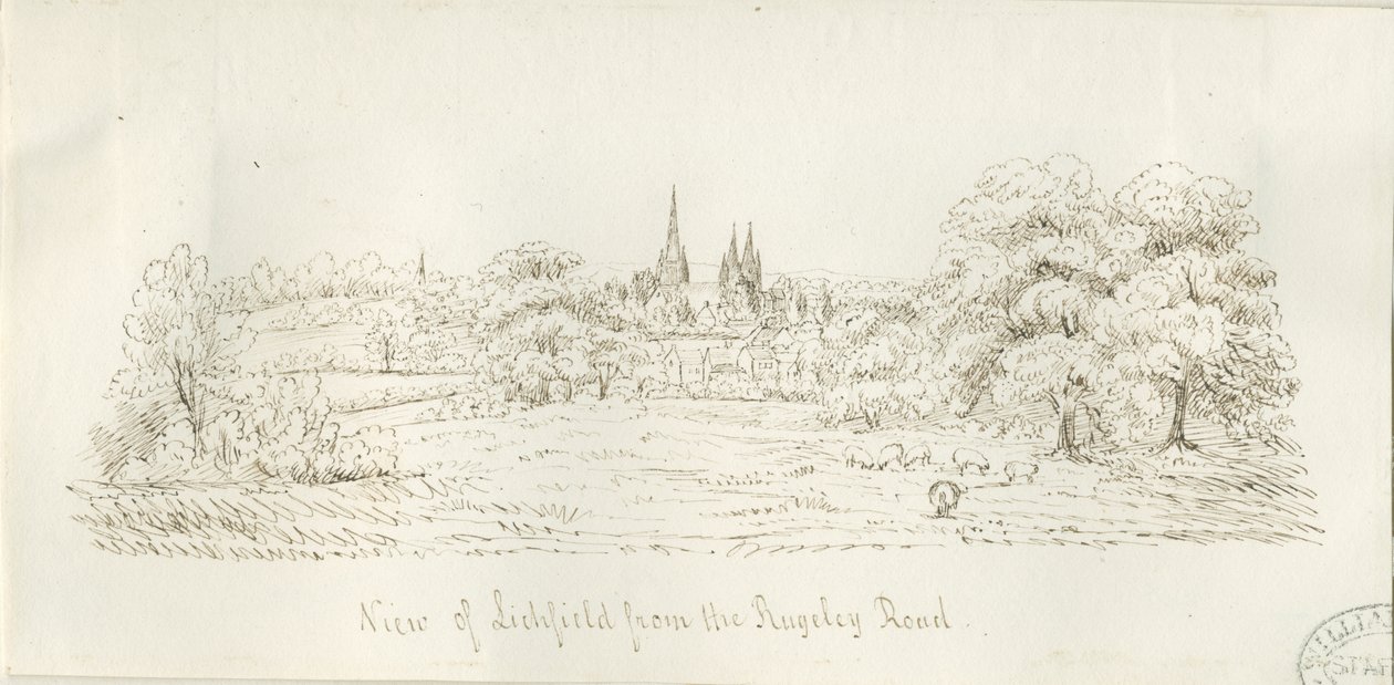 Lichfield - Vista Nord (lontana) da Henry Curzon Allport