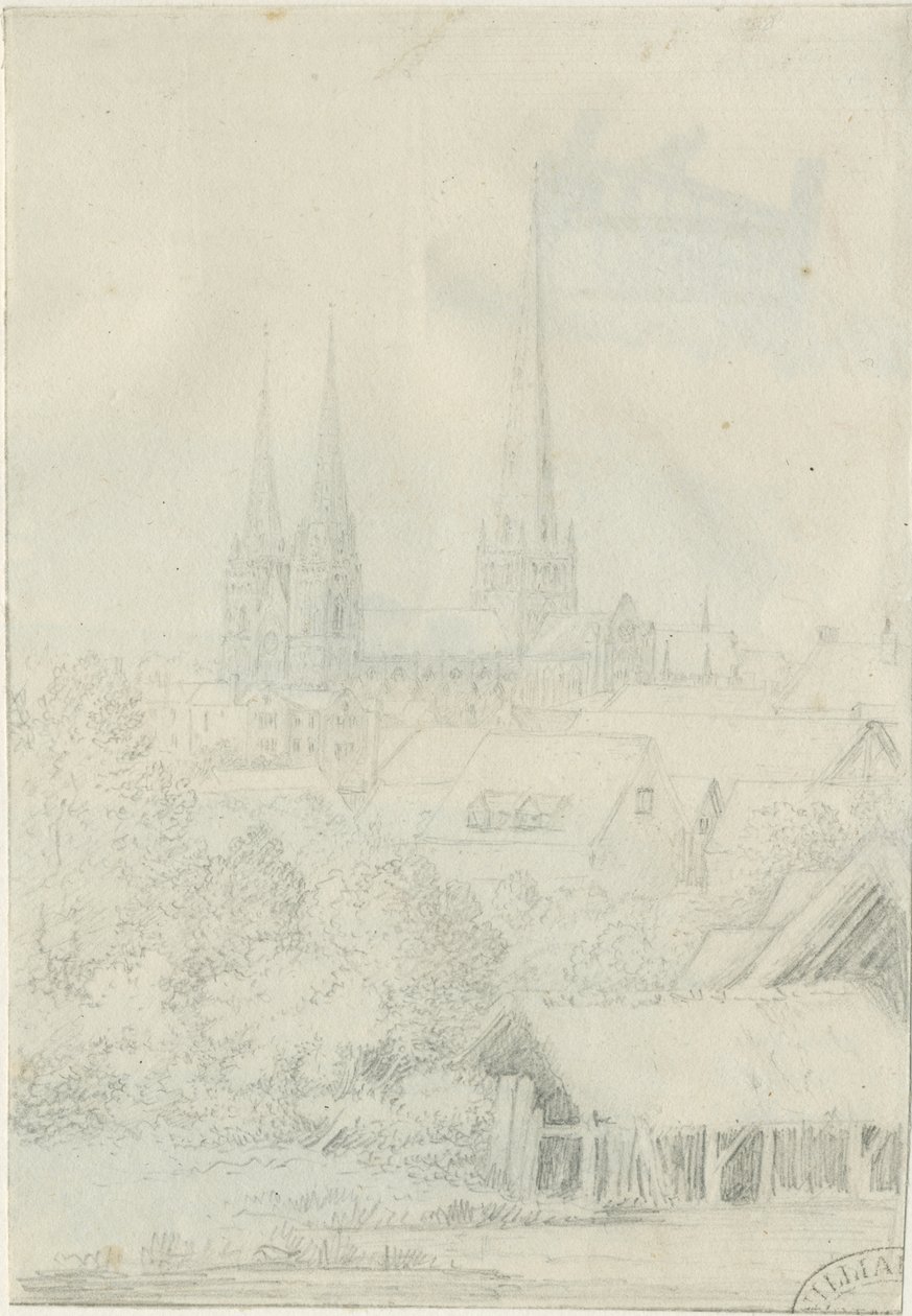 Cattedrale di Lichfield - Vista sud-ovest da Henry Curzon Allport