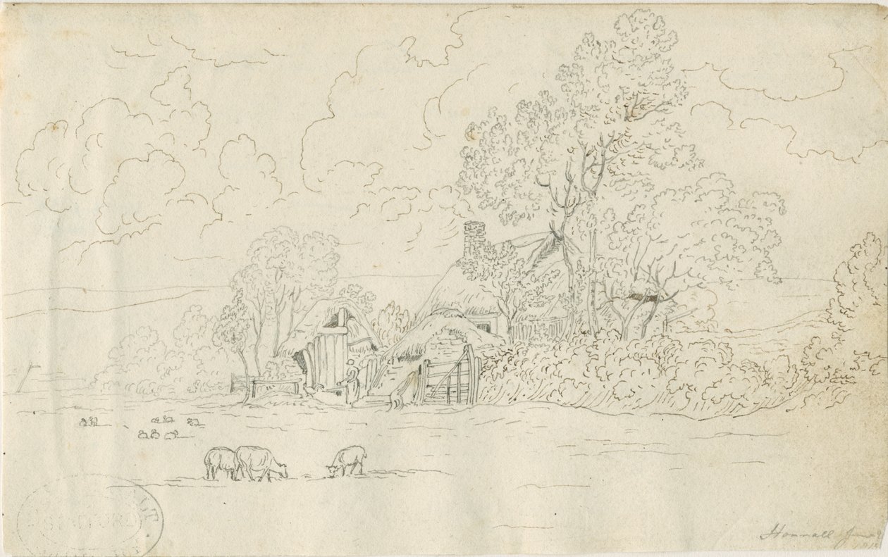 Chiesa di Stonnall: disegno a penna, 20 giu 1813 da Henry Curzon Allport