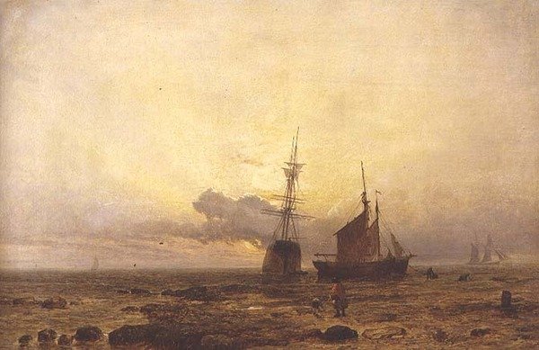 Scena costiera, sera da Henry Dawson