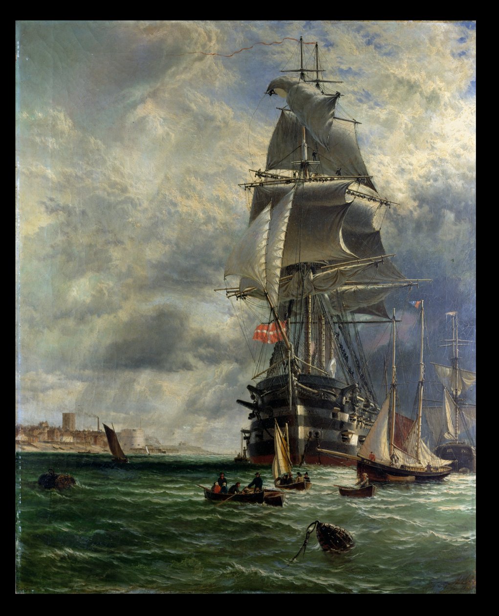 H.M.S. St. Vincent al suo ormeggio all