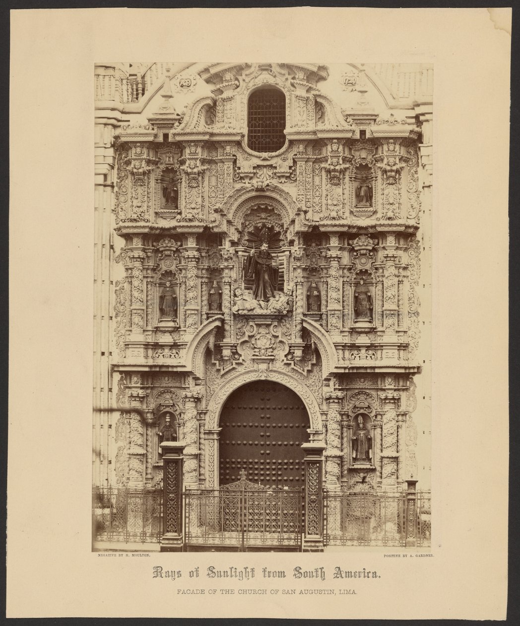 Facciata della chiesa di San Augustin, Lima da Henry DeWitt Moulton