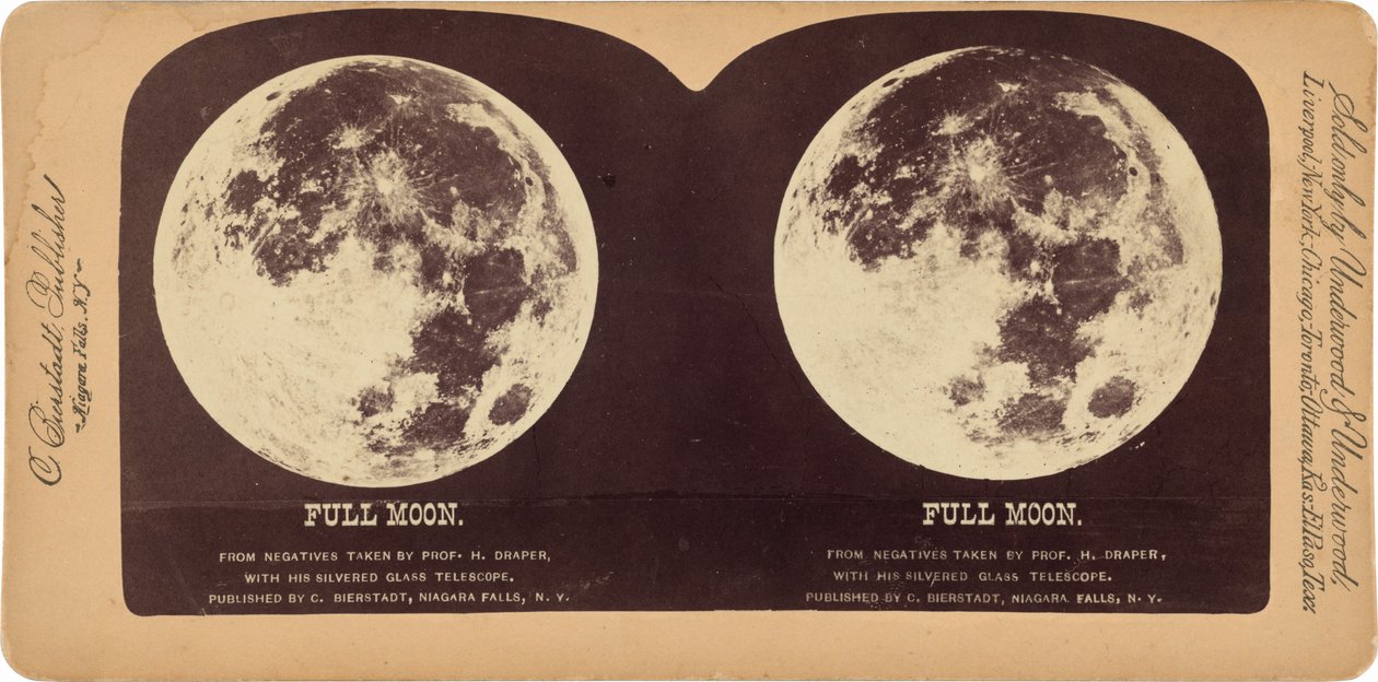 "Luna piena", 1860 (foto) da Henry Draper