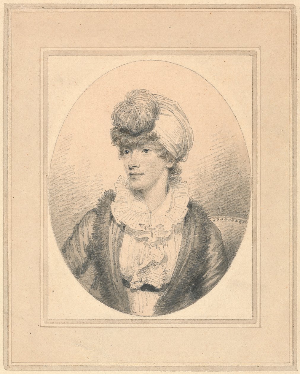 Ritratto di una Giovane Donna con Turbante da Henry Edridge