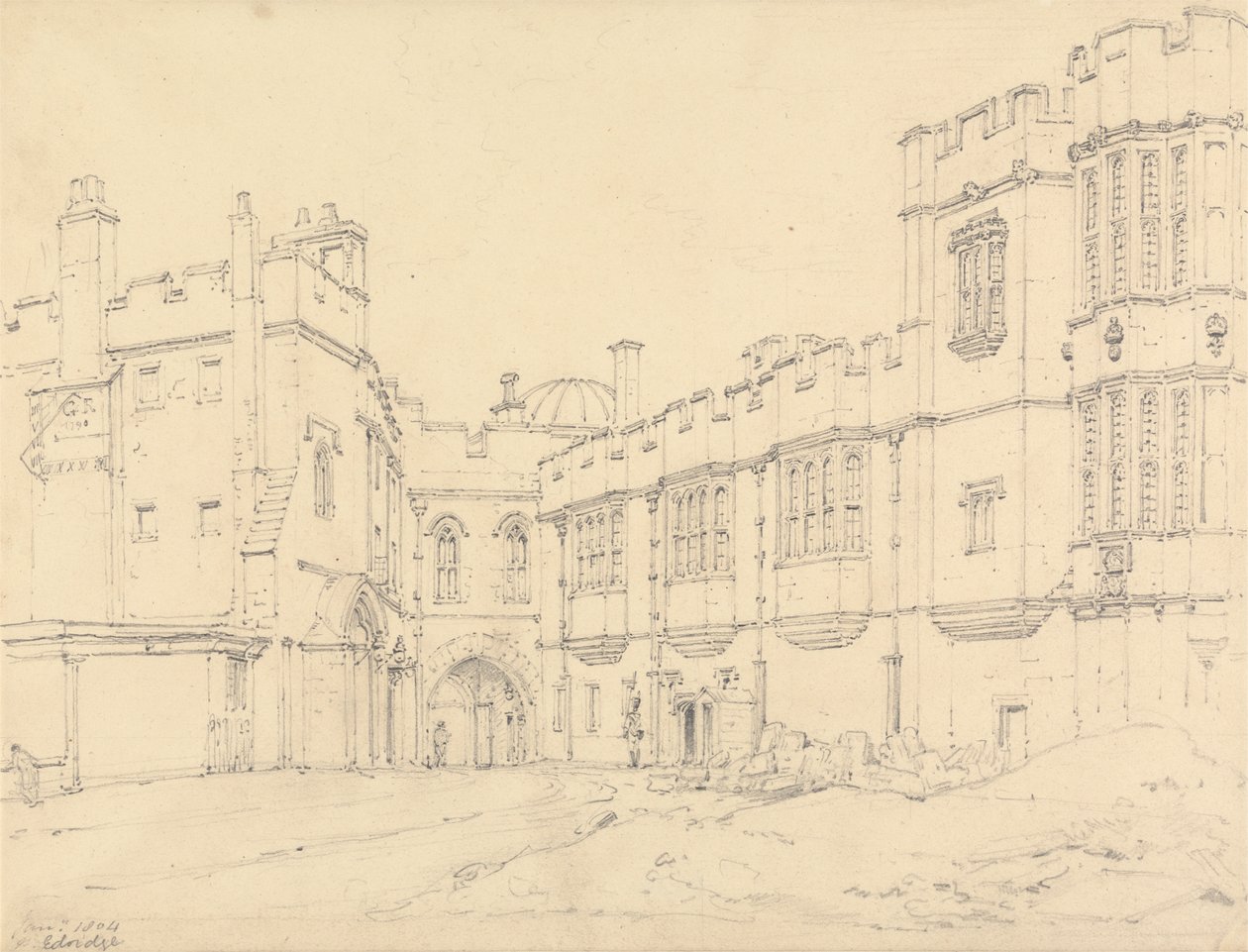 Galleria della Regina Elisabetta e Porta del Principe Nero, Windsor da Henry Edridge