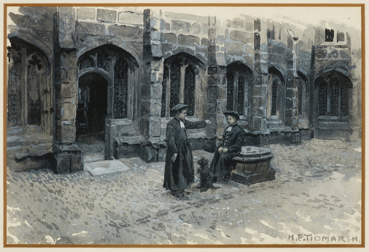 Cortile del Collegio di Chetham da Henry Edward Tidmarsh