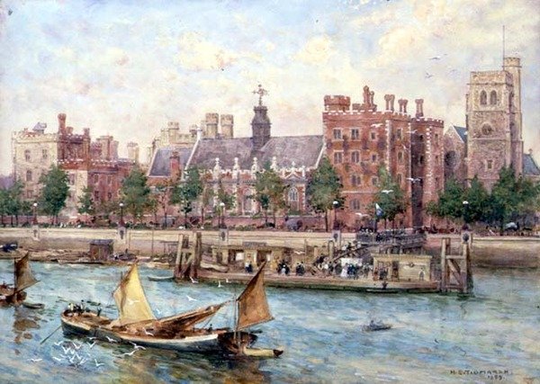 Palazzo di Lambeth dal ponte da Henry Edward Tidmarsh
