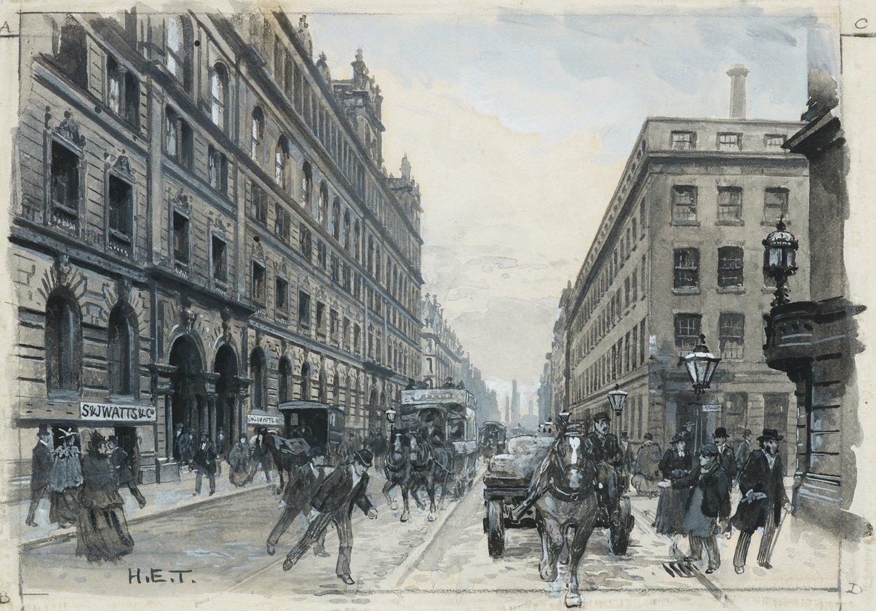 Magazzini di Portland Street da Henry Edward Tidmarsh