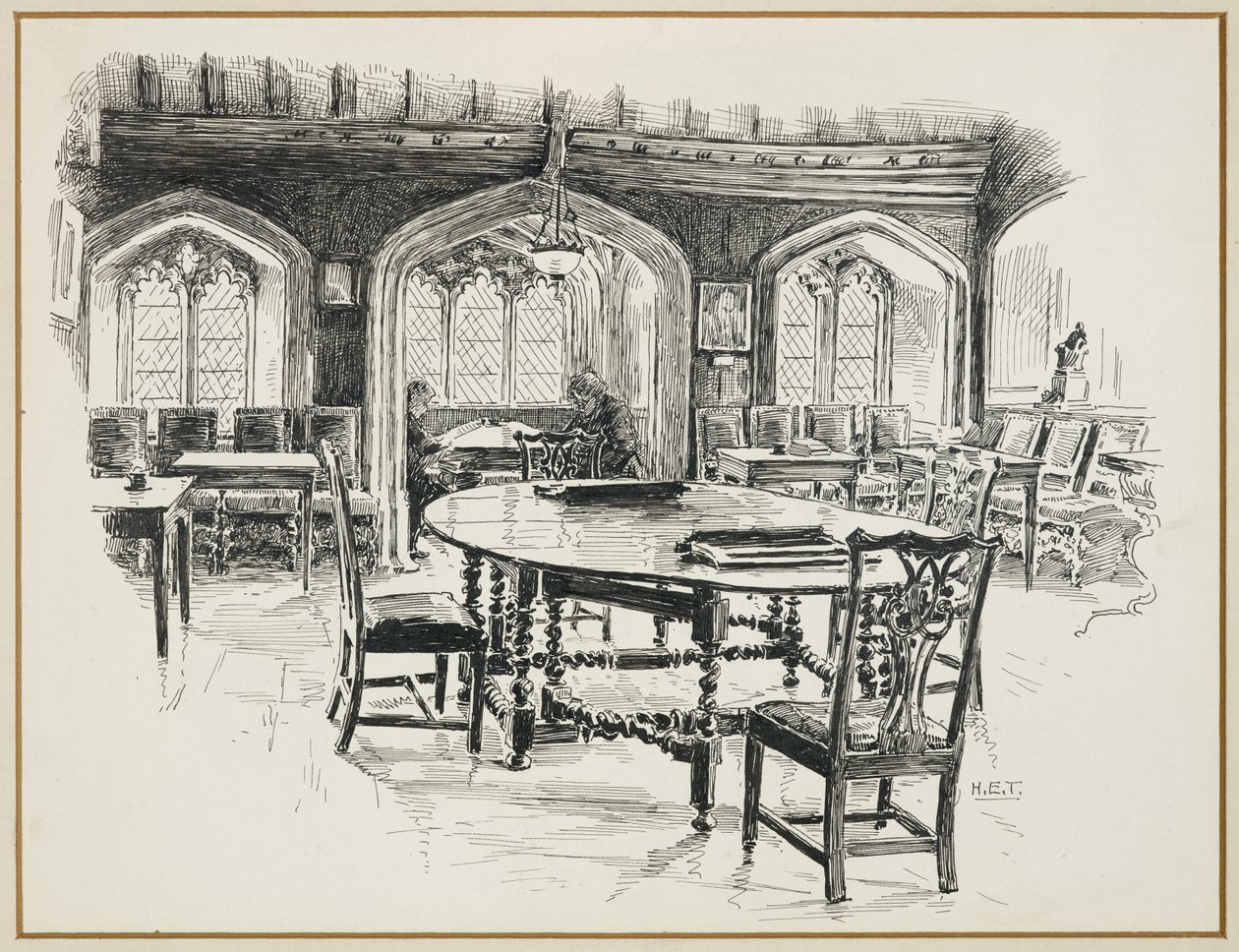 La sala di lettura, Chetham College da Henry Edward Tidmarsh