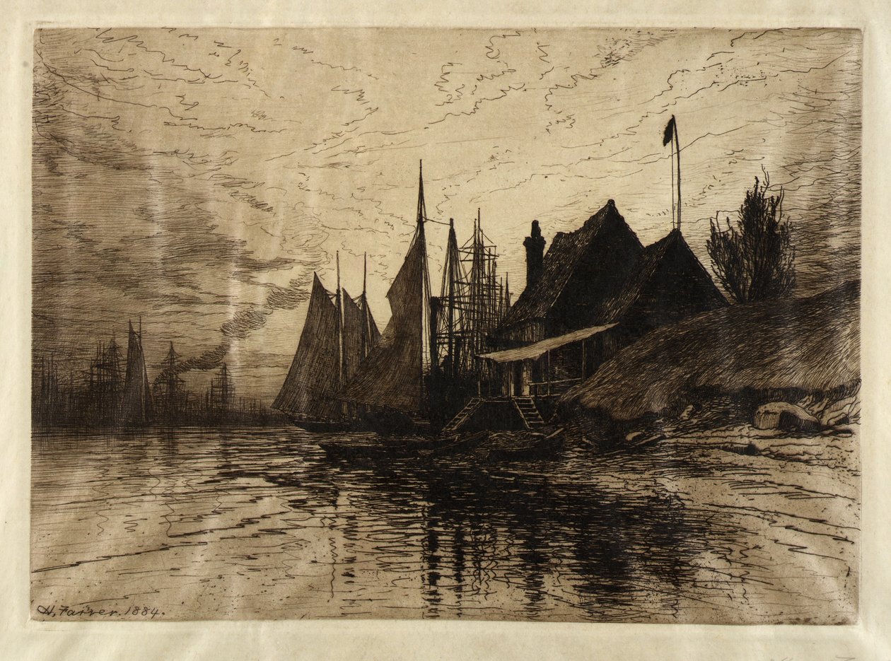 Sera, porto di New York da Henry Farrer