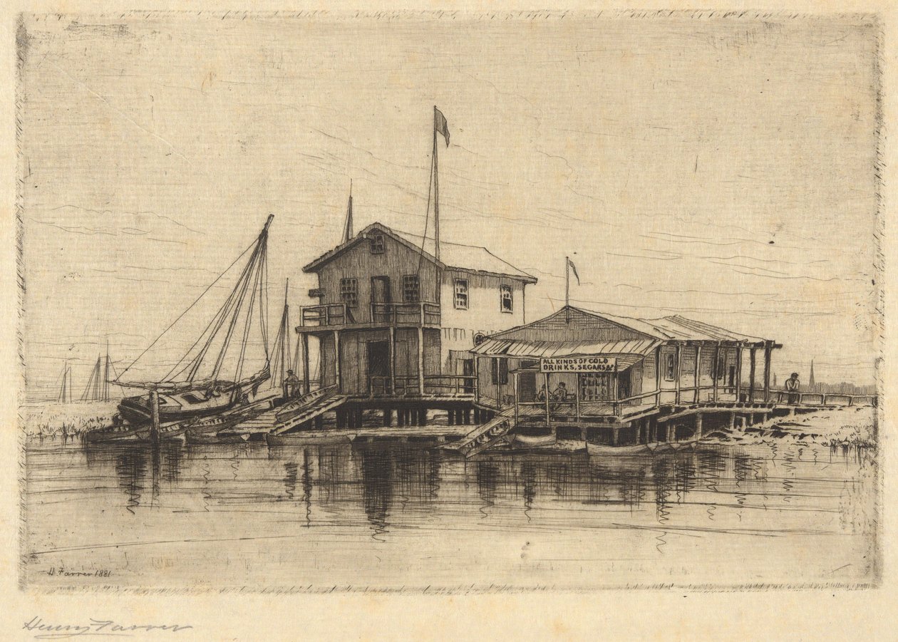 Sul ruscello, Long Island da Henry Farrer