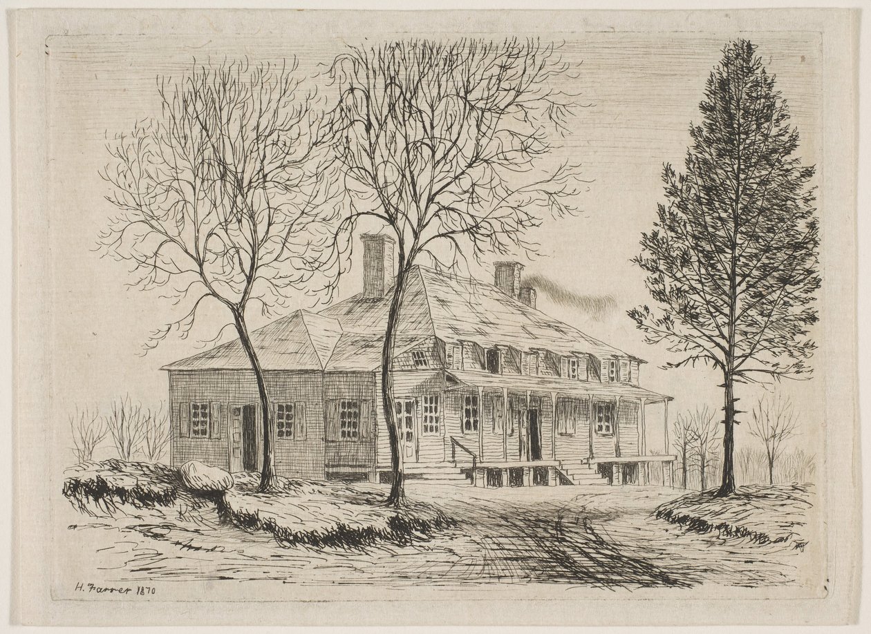 Casa Somerindyck da Scene della Vecchia New York, 1870 da Henry Farrer