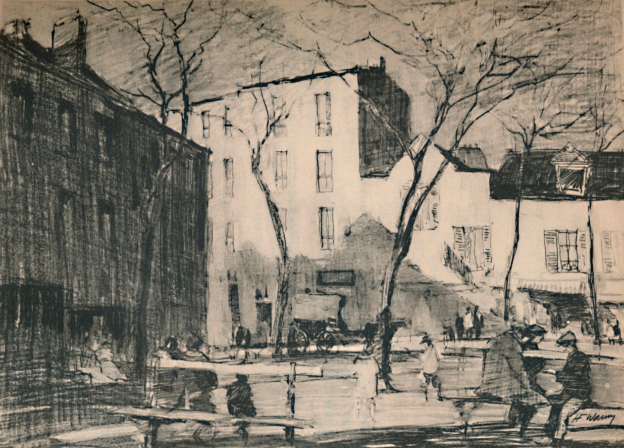 La Place Du Tertre, c1927 da Henry Franks Waring