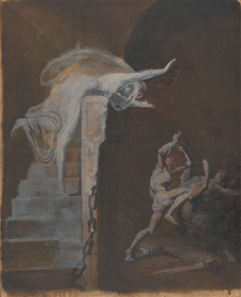 Arianna che Guarda la Lotta di Teseo con il Minotauro da Johann Heinrich Füssli