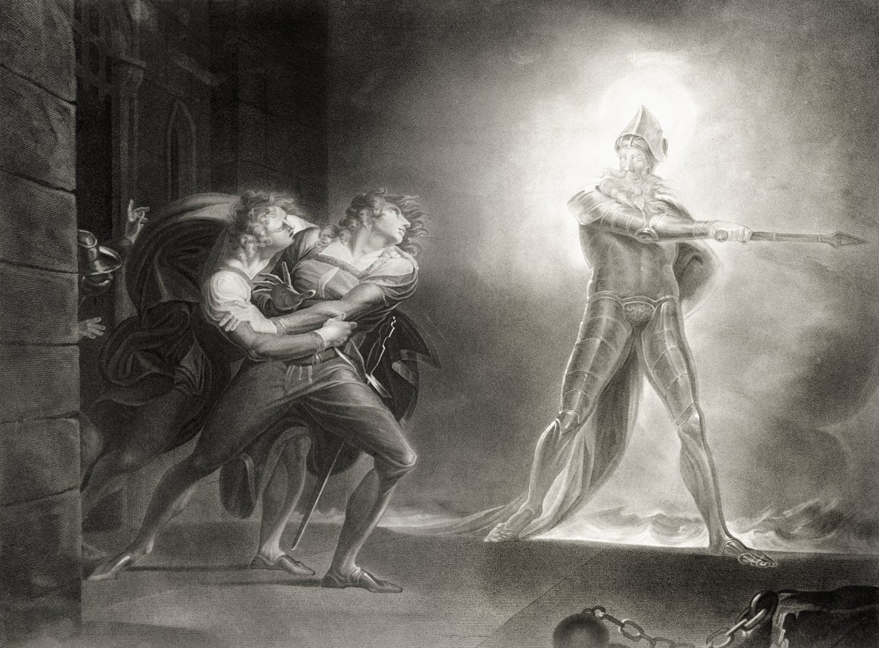 Amleto, Atto I, Scena IV, di William Shakespeare (1564-1616) inciso da Robert Thew (1758-1802) da Johann Heinrich Füssli
