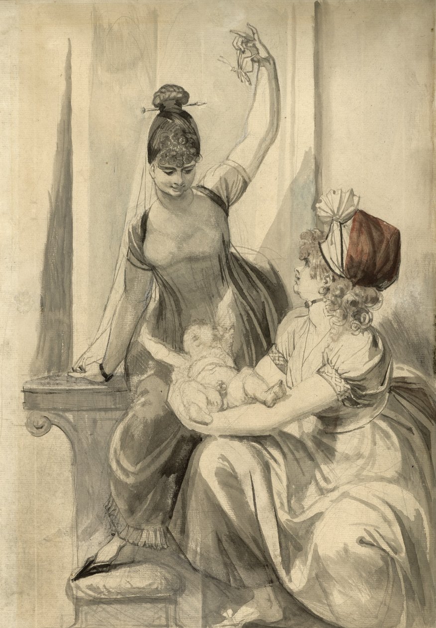 Madre e la sua famiglia in campagna, 1806-1807 da Johann Heinrich Füssli