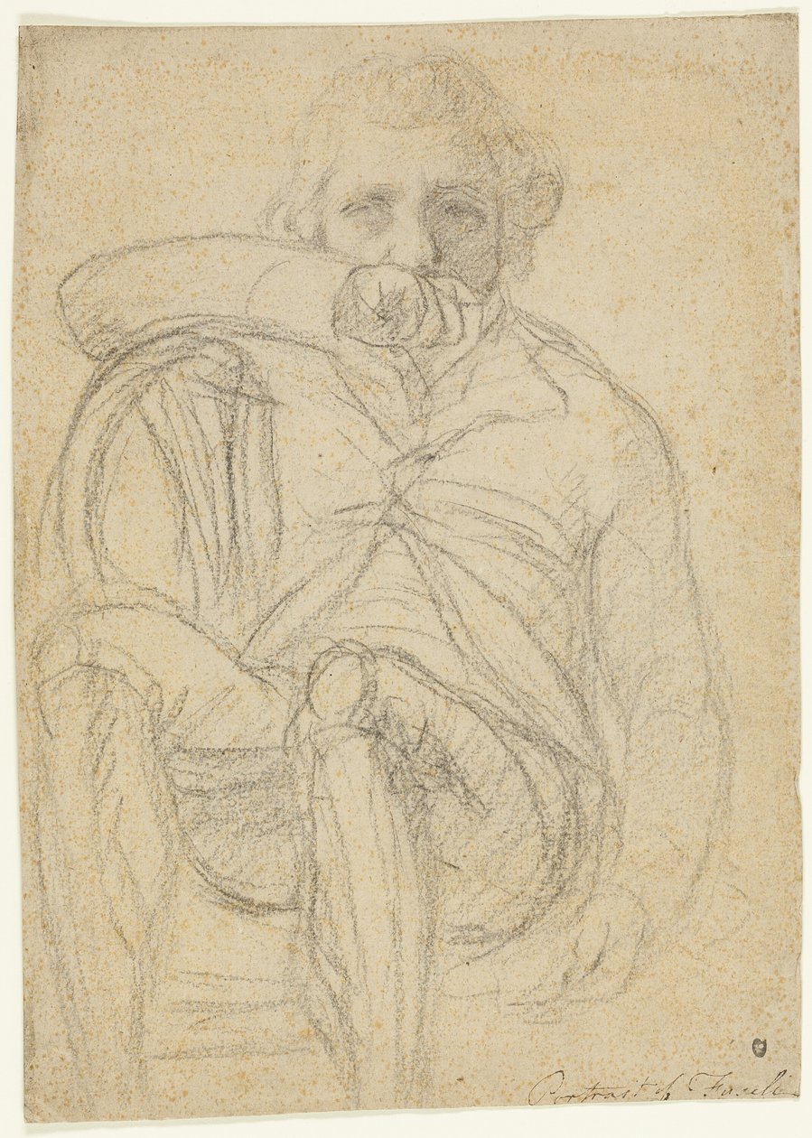 Ritratto di Fuseli (recto); schizzo di una mano (verso) da Henry Fuseli