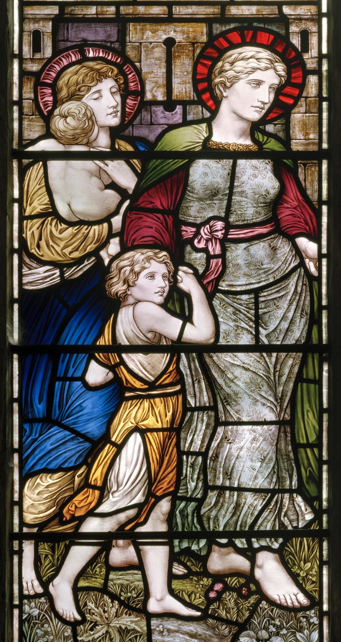 Buckland, Santa Maria, James Powell & Sons, Henry Holiday, La cappella di Barcote, Carità, 1889 da Henry Holiday
