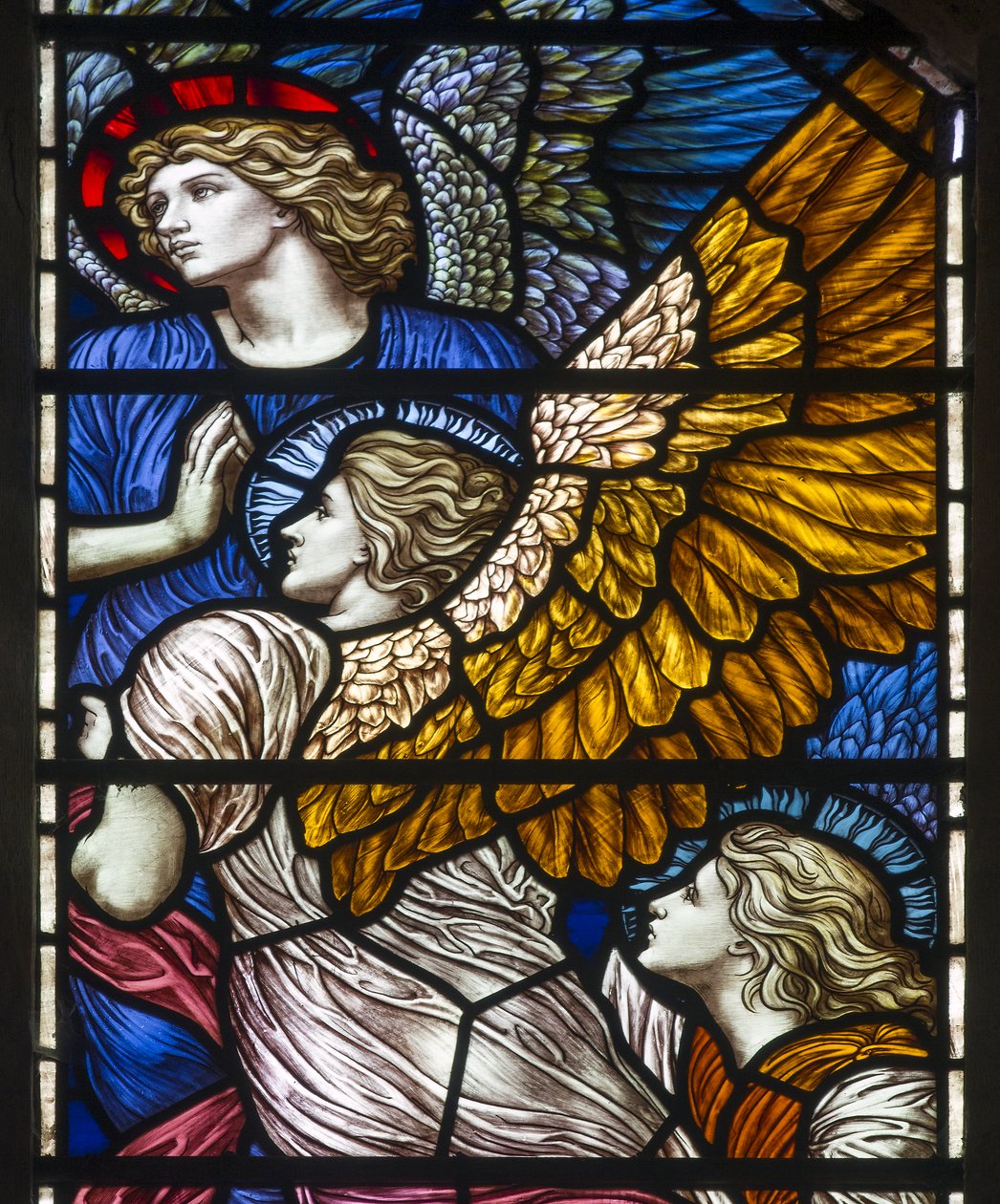 Buckland, Santa Maria, James Powell & Sons, Henry Holiday, La cappella di Barcote, Angeli lodanti, 1889 da Henry Holiday