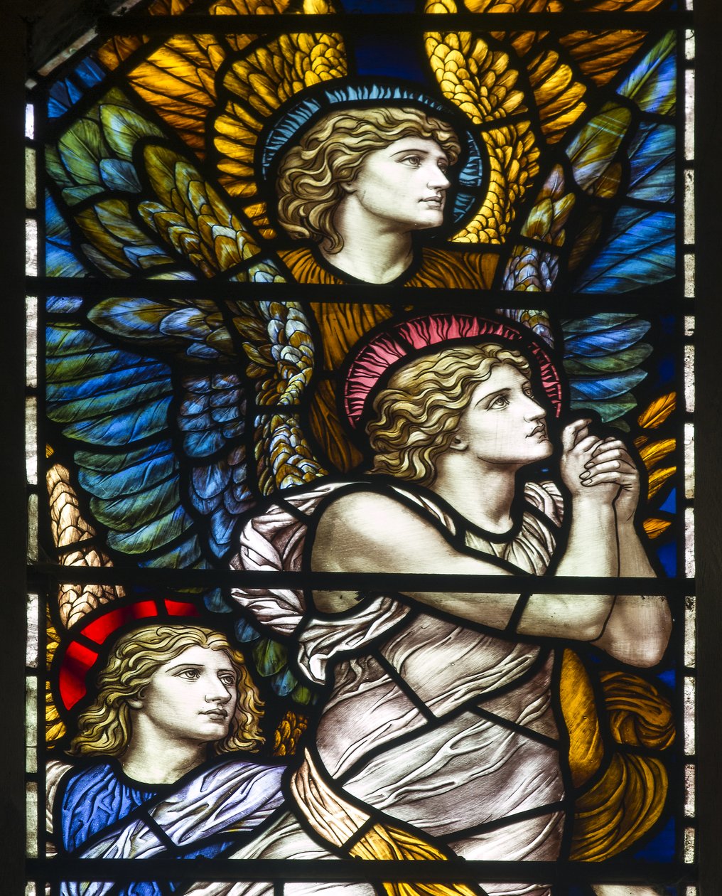 Buckland, Santa Maria, James Powell & Sons, Henry Holiday, La cappella di Barcote, Angeli lodanti, 1889 da Henry Holiday