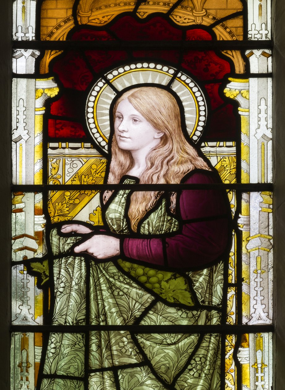 Cambridge, Trinity College, Heaton Butler & Bayne, Henry Holiday, Phoebe, 1870, Phoebe Cookson, adattato da Carl Almquist da Henry Holiday