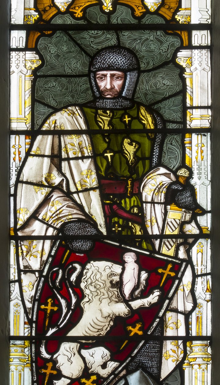Cambridge, Trinity College, Heaton Butler & Bayne, Henry Holiday, Simon de Montfort, 1870, adattato da Carl Almquist da Henry Holiday