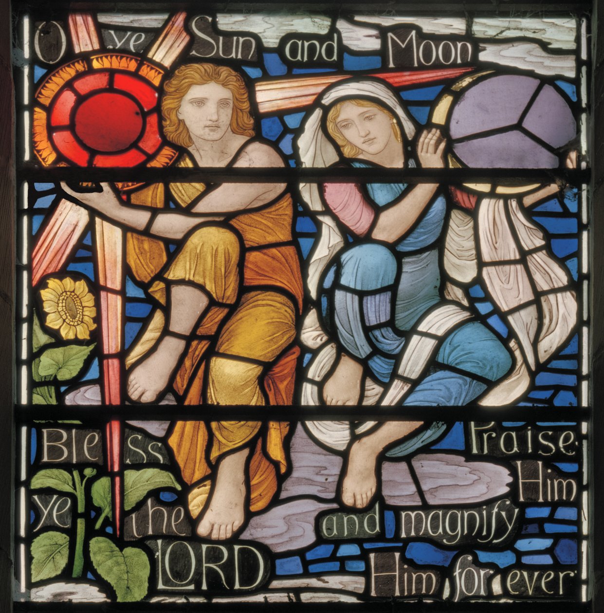 O Voi Sole e Luna, Finestra Benedicite (dettaglio) da Henry Holiday