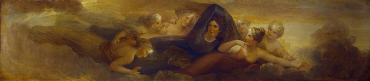 Notte, con le Pleiadi, 1834 (olio su pannello di mogano) da Henry Howard