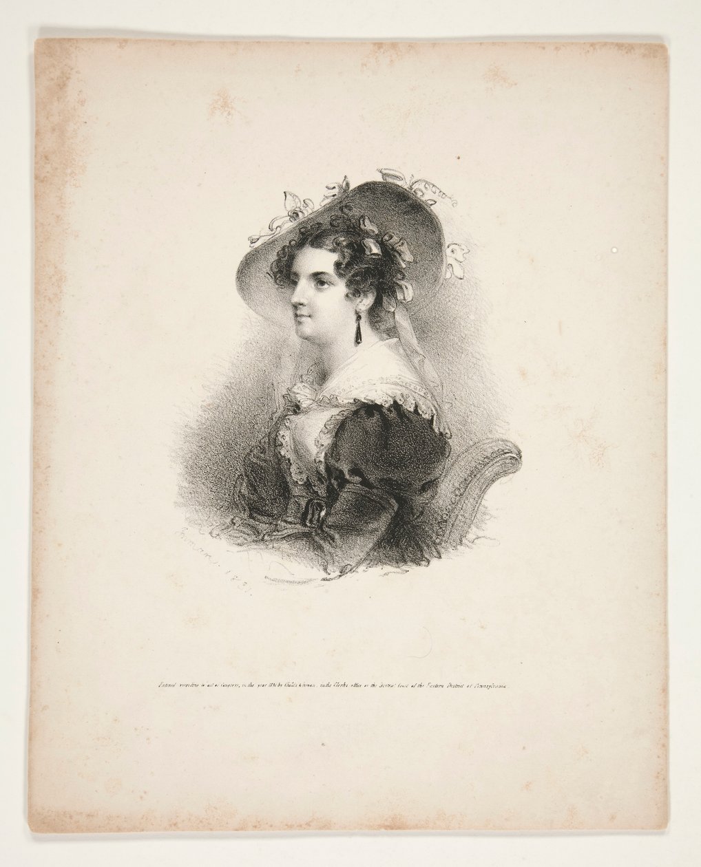 Ritratto a mezzo busto di una giovane donna da Henry Inman