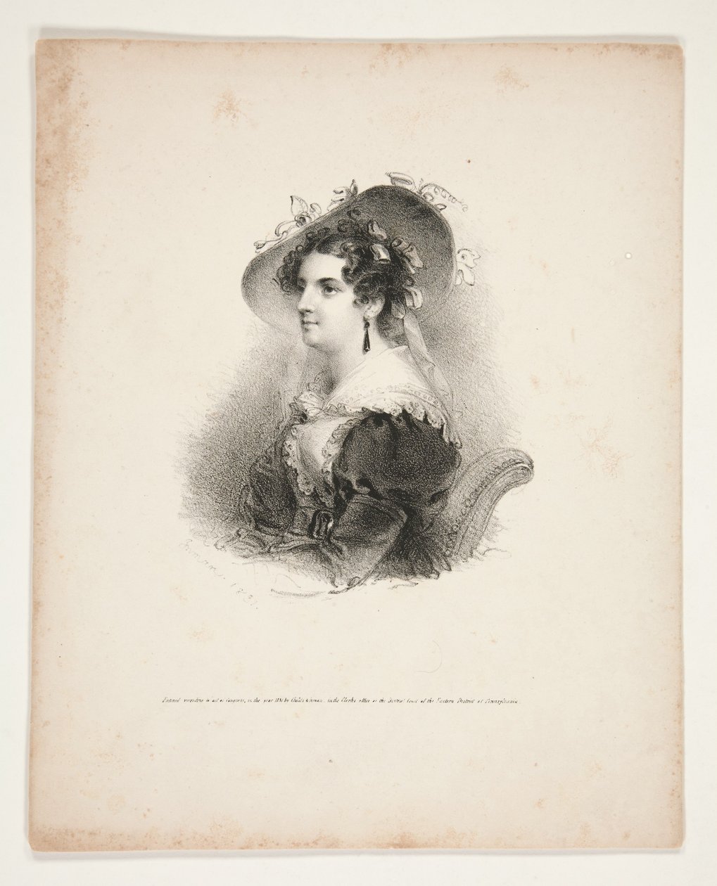 Ritratto a mezza figura di una giovane donna da Henry Inman