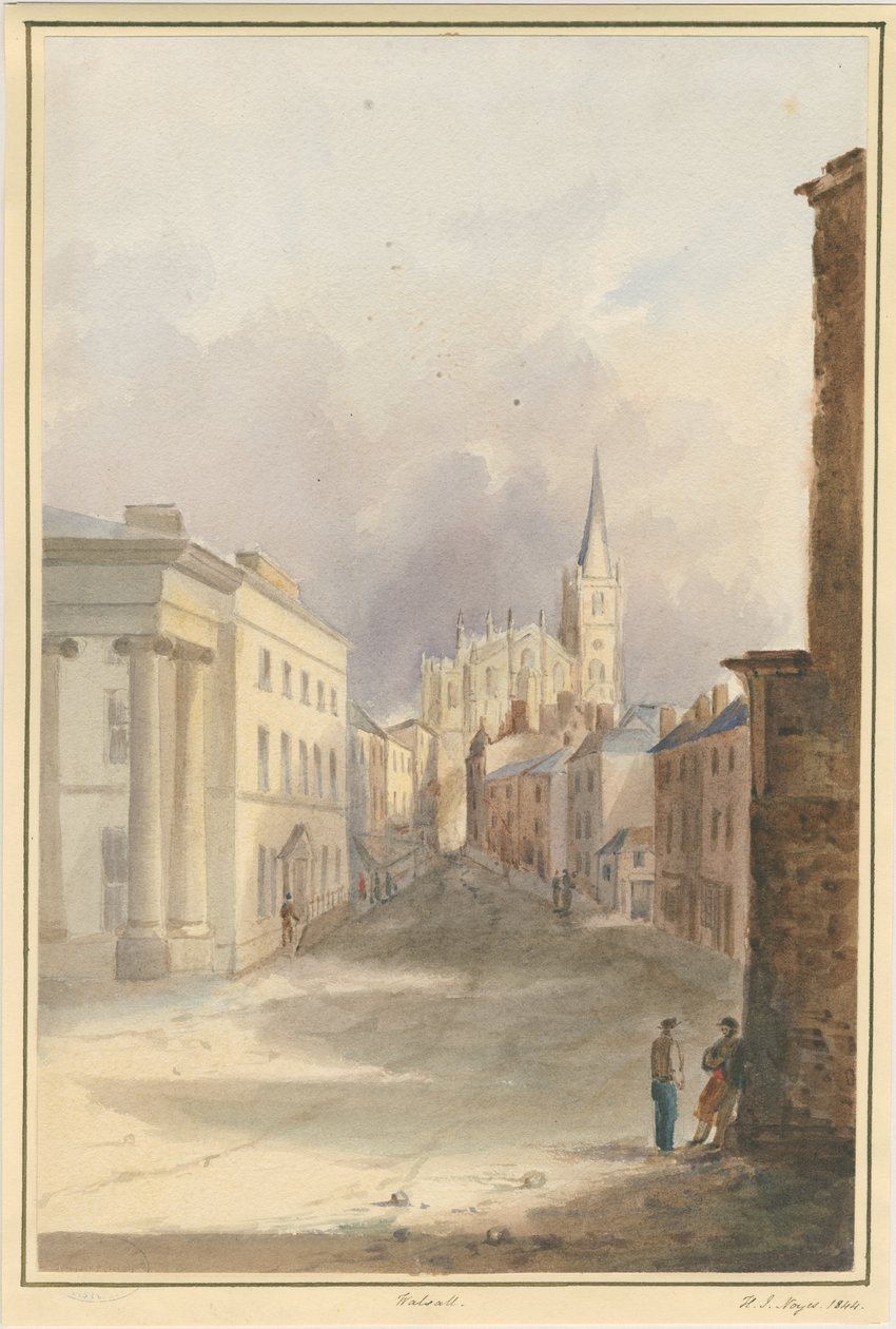 Walsall Town e Chiesa, 1844 da Henry James Noyes