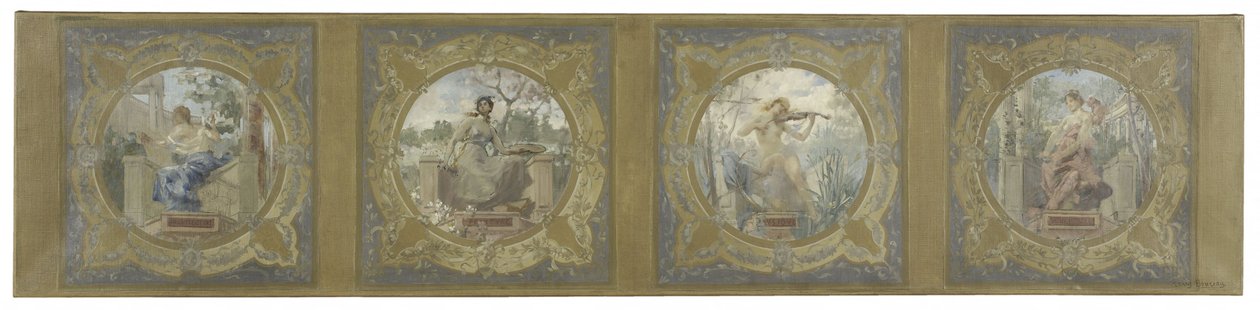 Bozzetto per la Galleria Lobau al Municipio di Parigi: Le Arti da Henry Jean Louis Boureau