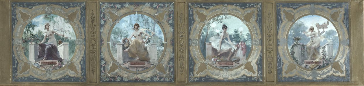Bozzetto per la Galleria Lobau al Municipio di Parigi: Poesia. Gioia. La Danza. La Grazia, nel 1890 da Henry Jean Louis Boureau