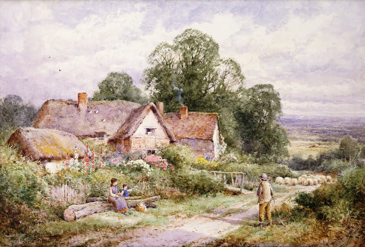 Un sentiero per pecore vicino a Woburn, Bedfordshire da Henry John Sylvester Stannard