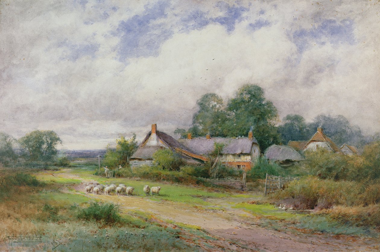 Di ritorno dal mercato, un villaggio del Bedfordshire da Henry John Sylvester Stannard