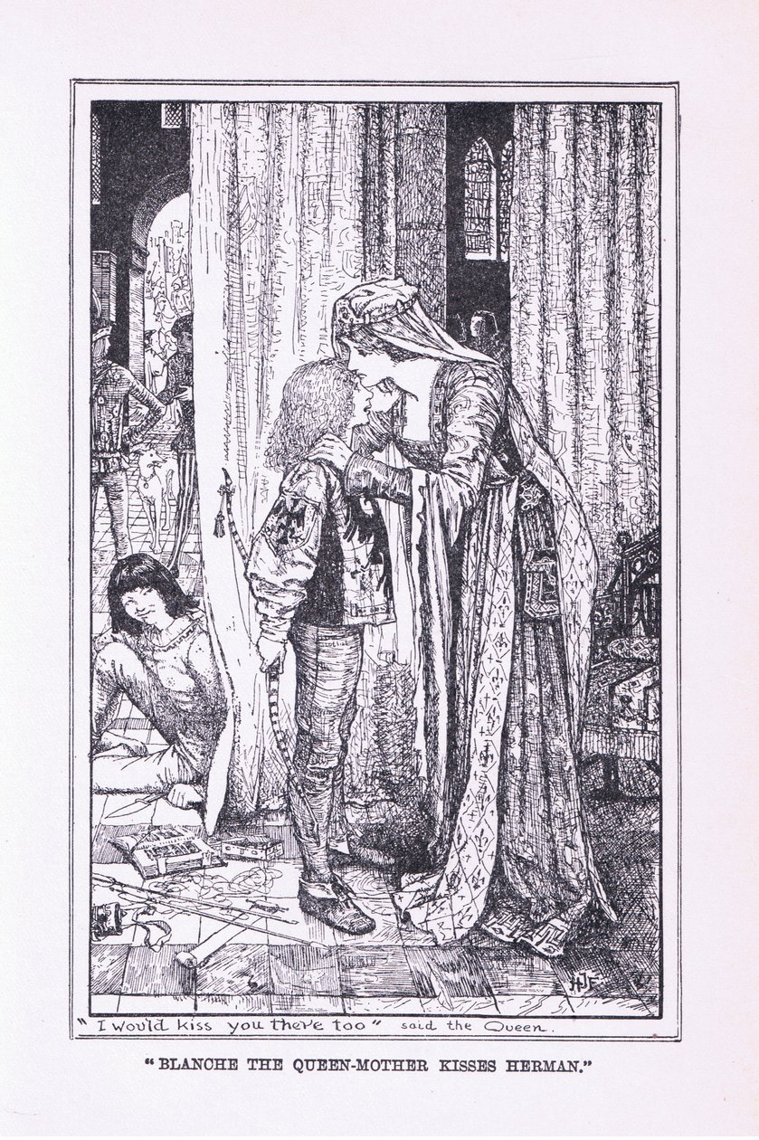 Bianca la regina madre bacia Herman, 1912 da Henry Justice Ford