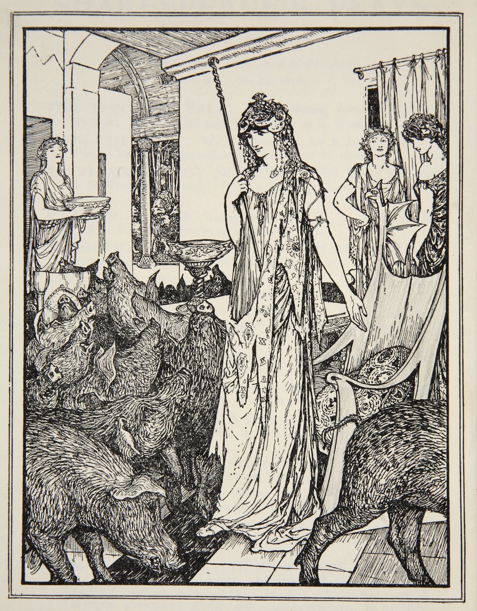 Circe manda i maiali (I compagni di Ulisse) agli styes, frontespizio da 