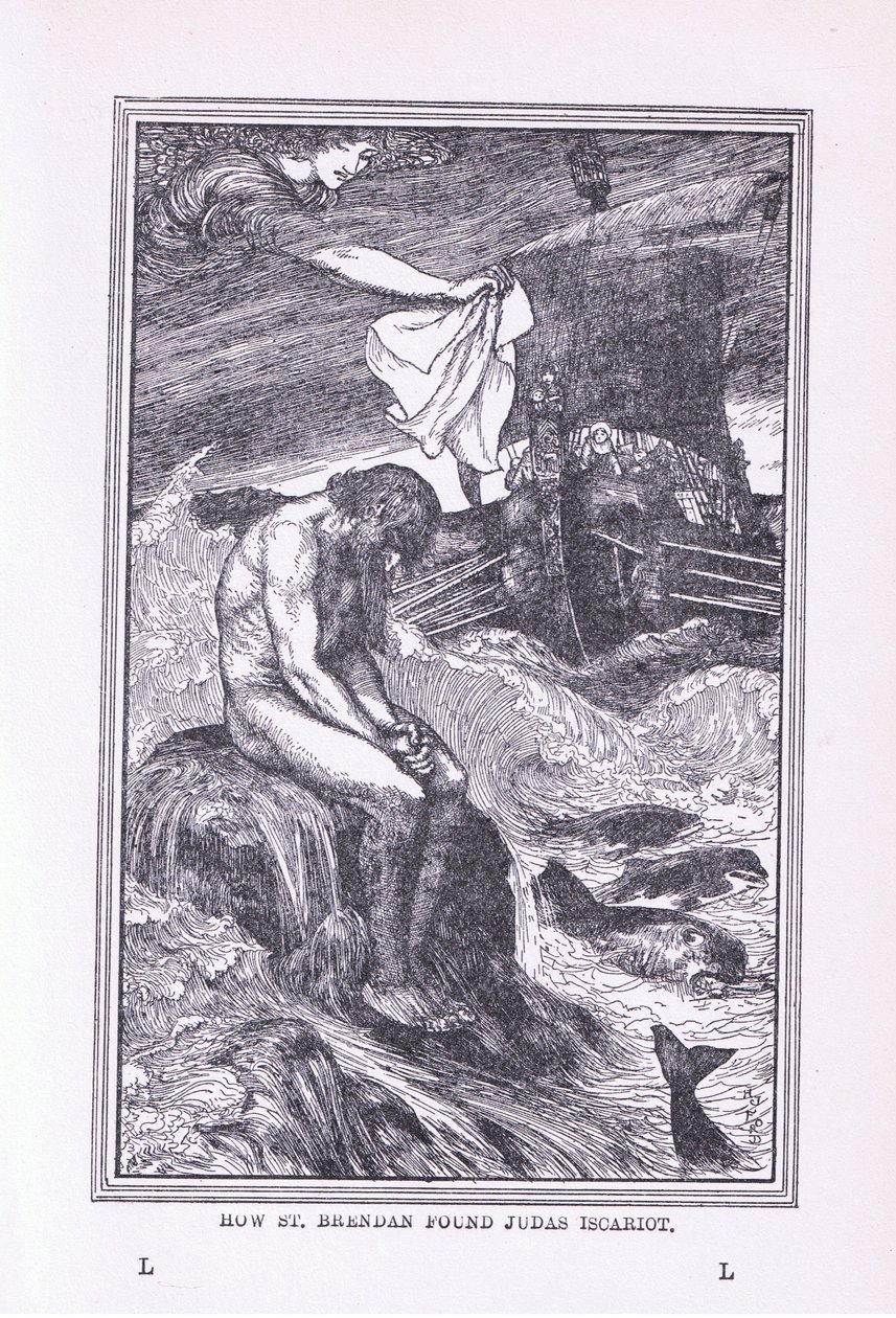 Come San Brendano trovò Giuda Iscariota, 1912 da Henry Justice Ford