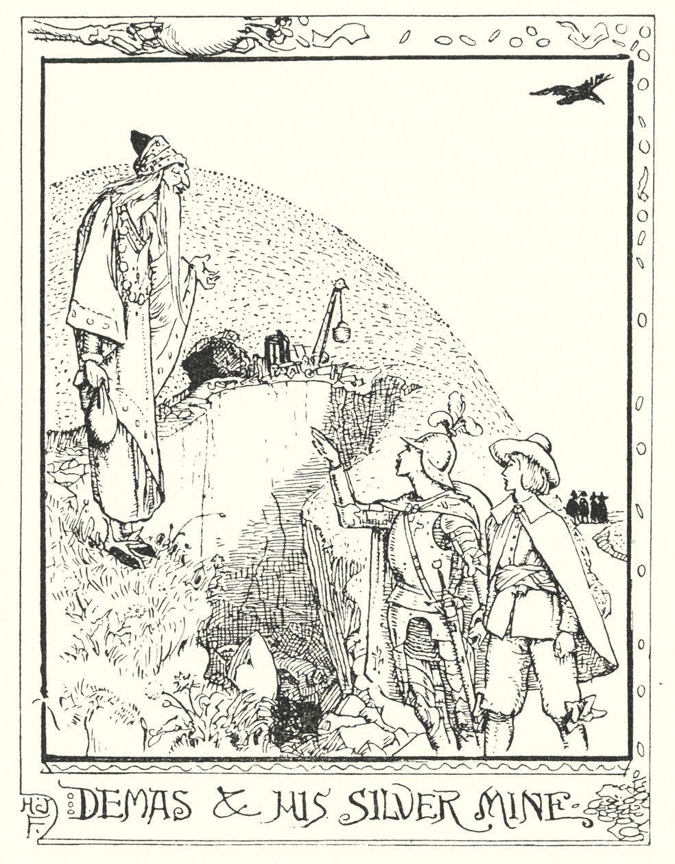 Illustrazione per Il cammino del pellegrino di John Bunyan (litografia) da Henry Justice Ford
