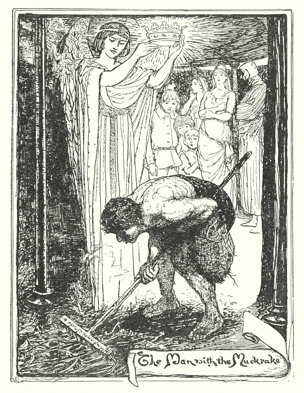 Illustrazione per Il cammino del pellegrino di John Bunyan (litografia) da Henry Justice Ford