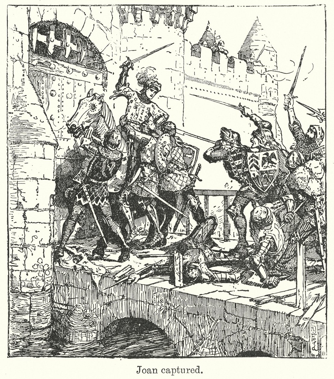 Giovanna catturata (litografia) da Henry Justice Ford