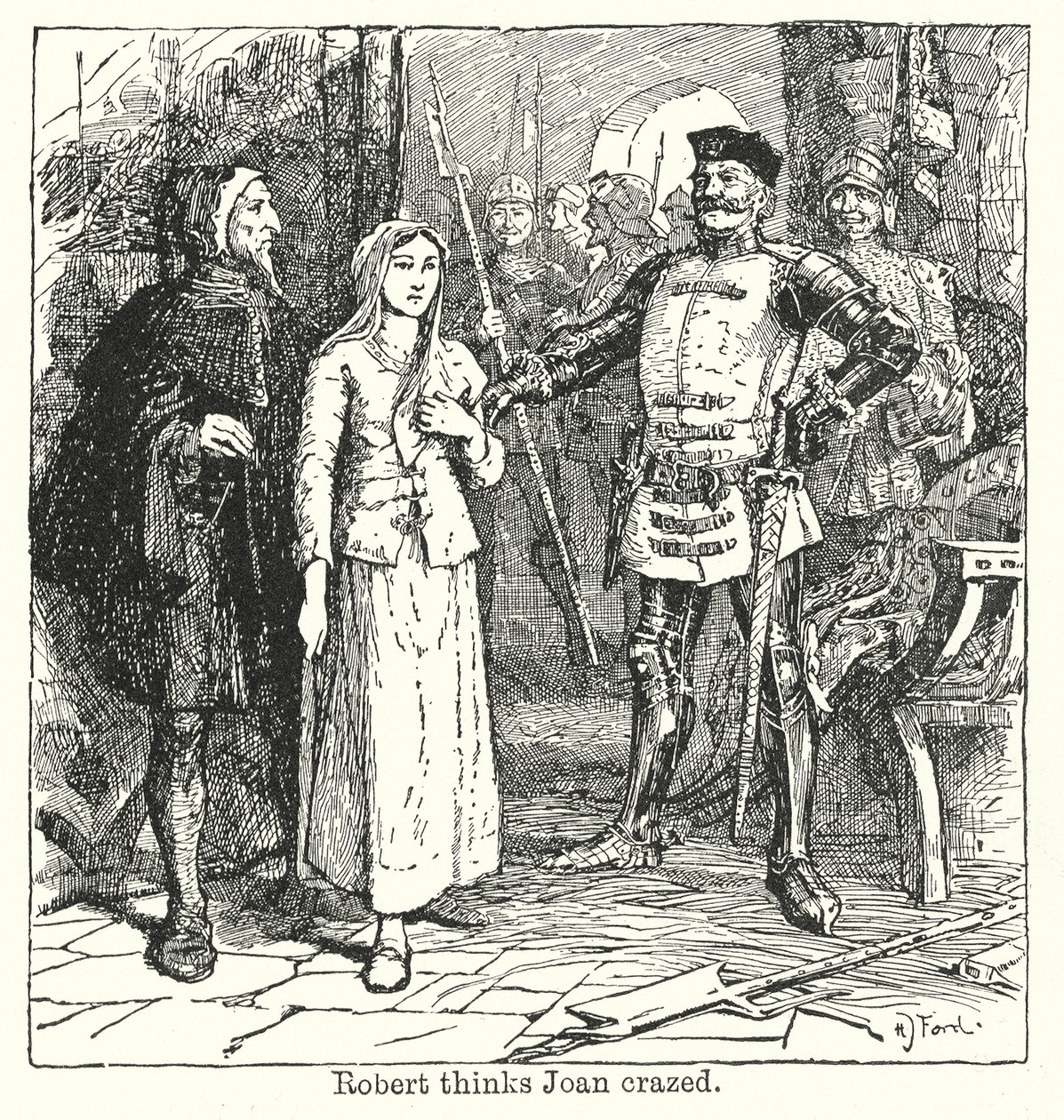 Robert pensa che Joan sia impazzita (litografia) da Henry Justice Ford